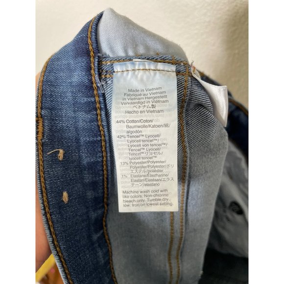 Madewell 10" High-Rise Skinny Jeans Brinville Wash Button-Front Tencel Size 30 - Picture 8 of 10